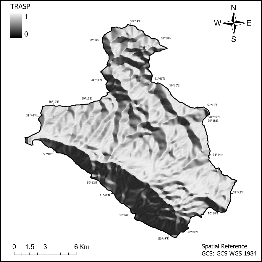 TRASP Topographic Solar-Radiation Aspect Index Map